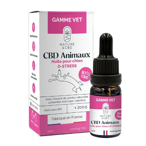 Huile CBD Animaux D-stress 10% - Chiens