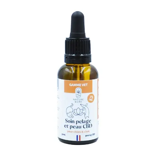 Soin peau et pelage CBD 3% - Chiens & Chats